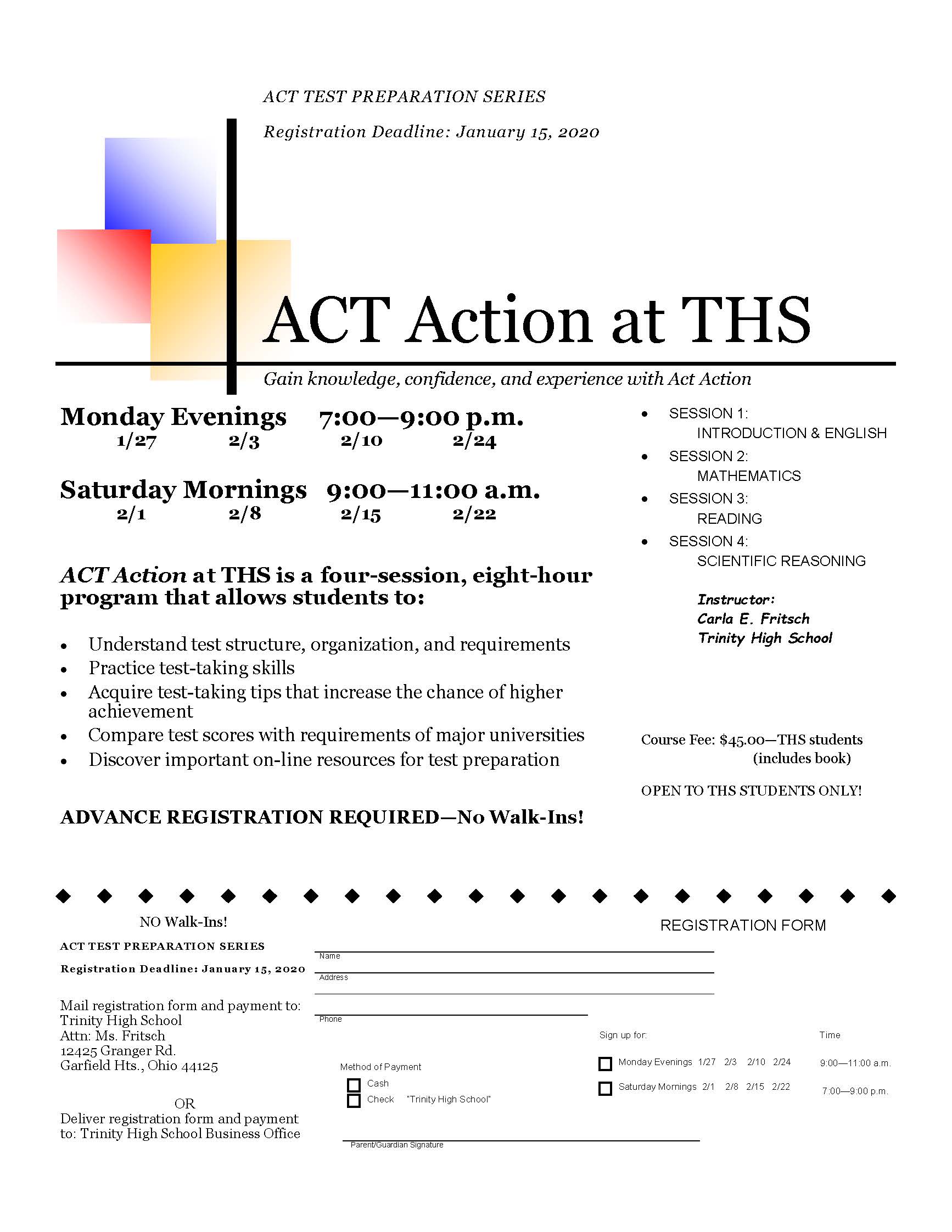 This is the image for the news article titled ACT Action at THS!